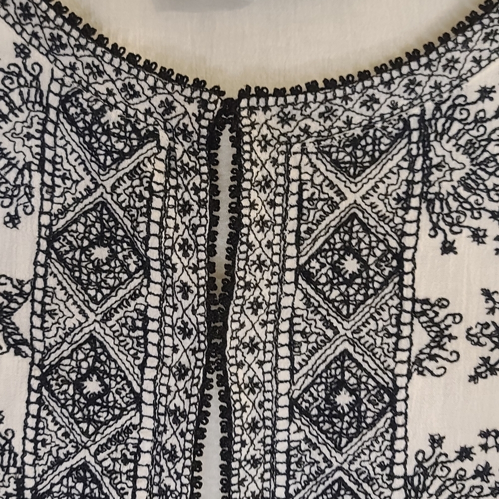 ZARA WOMAN Ivory Blouse with Ebony Detailing - Picture 3 of 9